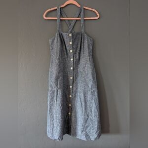 Madewell 100% Cotton Blue Button Down Dress, Size 8